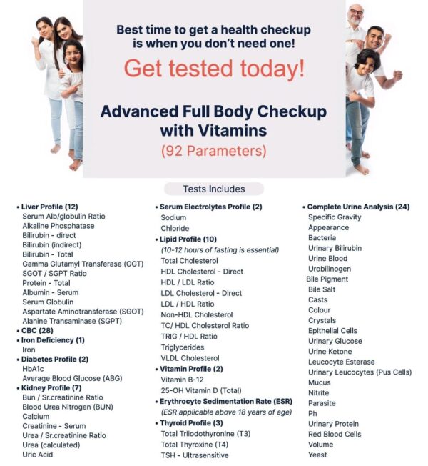 ADVANCED FULL BODY CHECKUP WITH VITAMINS