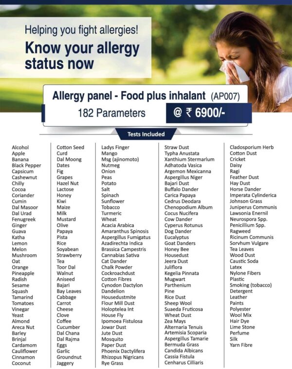 ALLERGY PANEL - FOOD PLUS INHALANT
