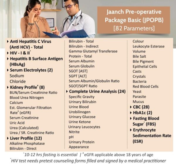 JAANCH PRE-OPERATIVE PACKAGE BASIC
